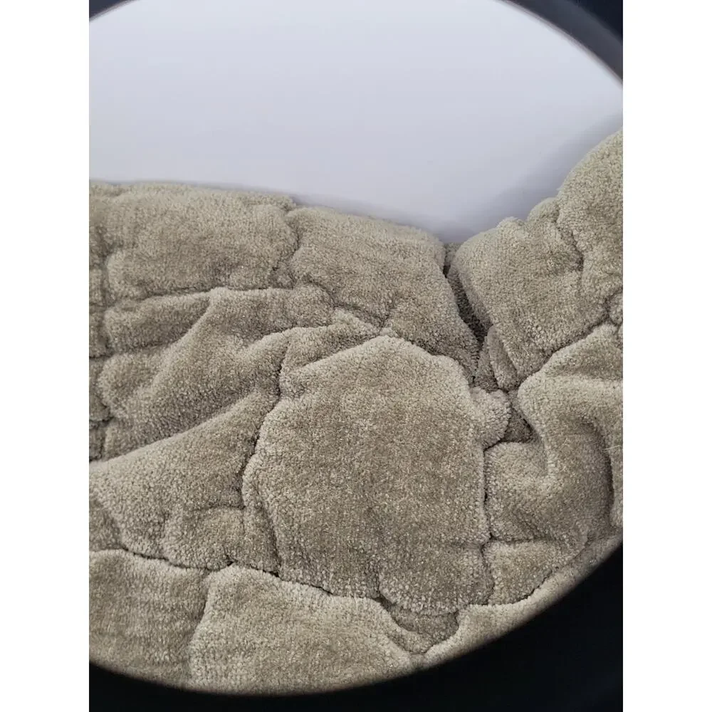 Pottery Barn Green Velvet Embroidered Shams Pair